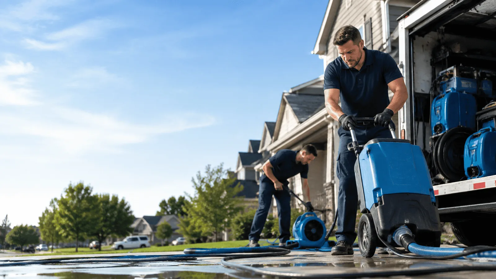 Dehumidification being performed in Hartford, WV